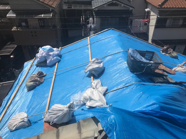 台風被害屋根 工事前